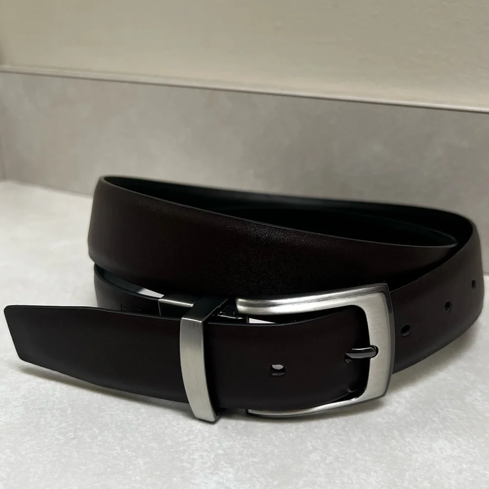 Duchamp London Reversible Brown and Black Leather Belt Size 38